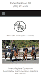 Mobile Screenshot of equestraining.com